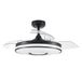 Eden pulse Plafondventilator van hout donker/wit, 72 W, geïntegreerde led, 3 temperaturen, afstandsbediening, 23 x 60 x 60 cm