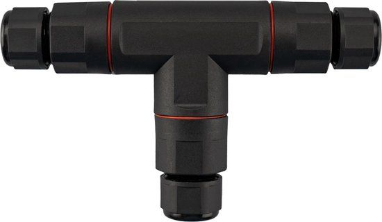 Kabel T-connector IP68 - 10 stuks - Zwart - Merkloos