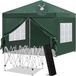 Merkloos Famanu Opvouwbaar Tuinhuisje - Waterdicht - Oxford Doek - Pop-Up - 300x256x300CM - Inclusief ventilatie - Groen