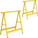 Relaxdays schraag set van 2 - inklapbaar - 100 kg - 74 x 78 x 40 cm - geel