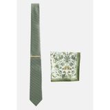 Next Heren Stropdas en pochet set Groen