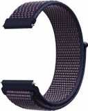 By Qubix - Sport Loop Nylon Bandje voor Garmin Vivomove 3 / HR / Luxe / Sport / Style / Trend - Navy / Donkerpaars Gemêleerd - 20mm