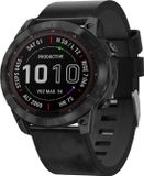 By Qubix Qubix Leren bandje - Zwart - 26mm Quickfit - Geschikt voor Garmin Epix Pro Gen 2 (51mm) / Quatix 7X / 6X & Tactix 7 (pro)