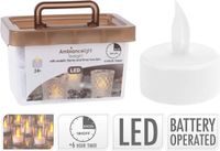 Bougies chauffe-plat avec minuterie - LED - 24 pièces