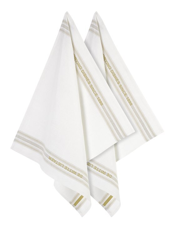 De Witte Lietaer - Dish - Thee- en keukendoek 65 X 70 .off-white-yellowgreen 5584.2/65x70