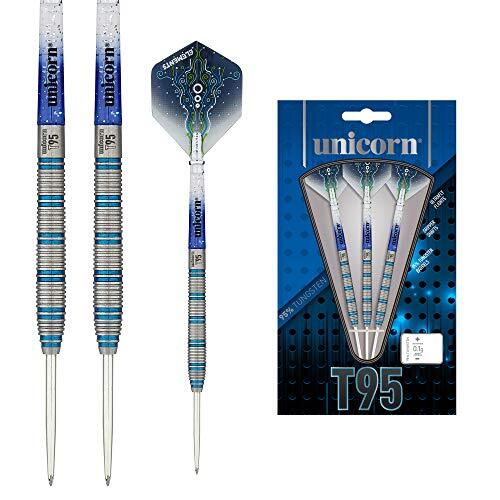 Unicorn Unisex T95 CORE XL BLAUW TYPE 2 95% TUNGSTEN STEEL TIP DARTS, 23g