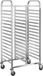 vidaXL Chariot de service avec 32 bacs GN 75x55x162,5 cm acier inoxydable