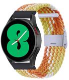By Qubix Qubix Braided Nylon Bandje Geel/Oranje voor Xiaomi Redmi Watch 5 Active / Lite