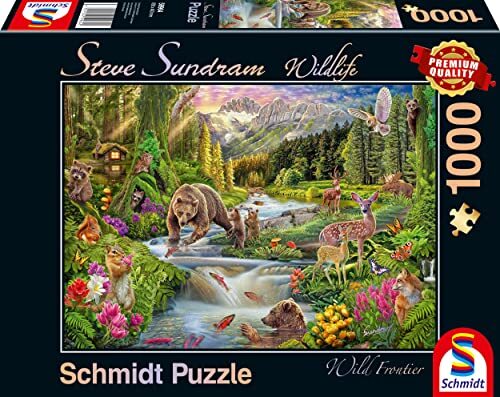 Schmidt Spiele 59964 Wildlife, wilde dieren aan de rand van het bos, puzzel met 1000 stukjes