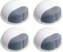 AMIG Deurstopper/deurbuffer - 4x - D50mm - zelfklevend - wit