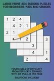 Large Print 4x4 Sudoku Puzzles for Beginners, Kids and Seniors