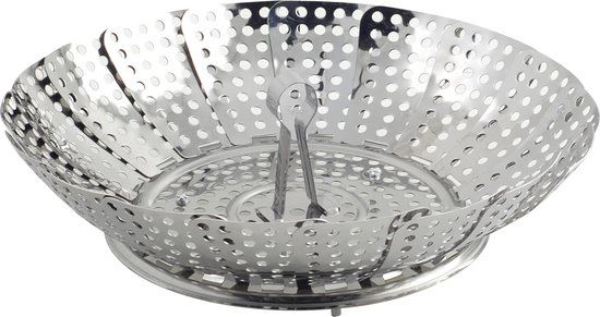Metaltex Vaporette - Opvouwbare Groentenstomer - RVS - 14-23cm