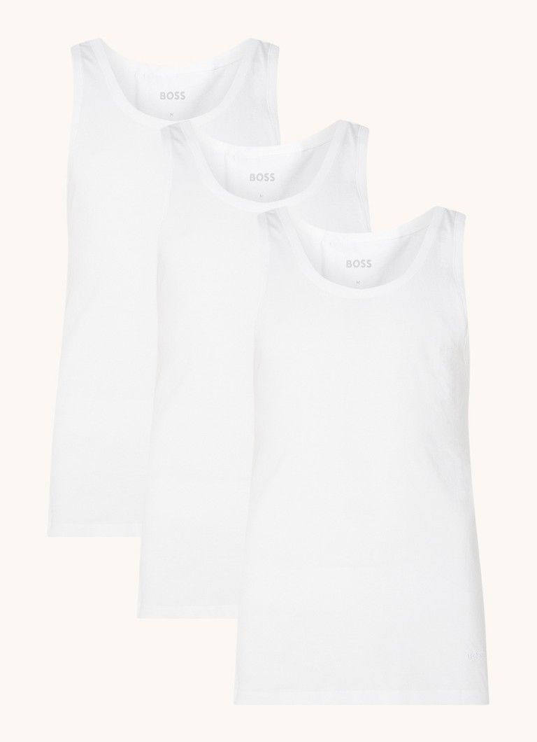 HUGO BOSS Singlet - Katoen - 3-pack
