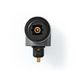 Nedis Adaptateur TosLink - Toslink Femelle - Toslink Mâle - Coudé à 90° - Anthracite