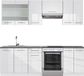Vicco Fame-Line Unité de cuisine complète – 240 cm, WB anthracite blanc laqué/blanc