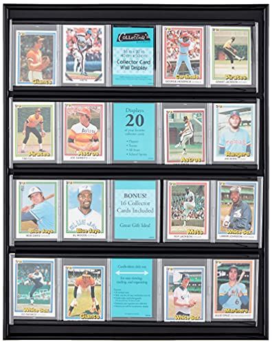 MCS Collector Card Wall Display - 16x20 Inch - Holds 20 Sport Cards - Black (52894)