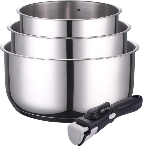 Amberg Steelpan Set - 3-delig - 16/18/20 cm - Zilver