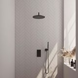 Brauer Black Carving Thermostatische Regendoucheset Inbouw - Hoofddouche 30 cm
