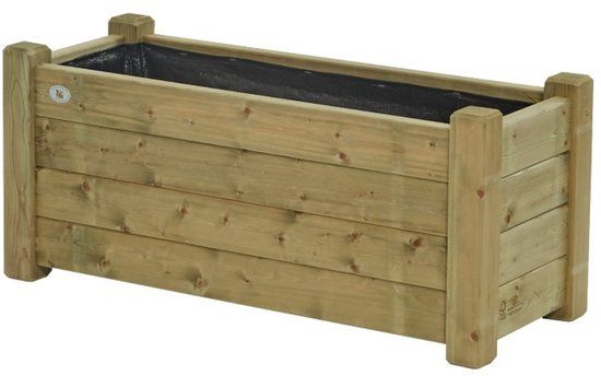 Talen Buitenmeubelen Bloembak 40x100cm Groen Hout