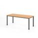 Hammerbacher Bureau droit avec 4 pieds ronds - 180x80 cm