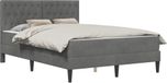 vidaXL Bedframe met matras Donkergrijs 120 x 200 cm Fluweel