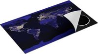 Chefcare Inductie Beschermer Wereldkaart - 90x55 cm - Multicolor