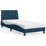 vidaXL Bedframe Hanko Fluweel Blauw 90x190 cm