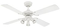 72113 Westinghouse Lighting 72113 Princess Euro plafondventilator met 3 spots, 105 cm, wit
