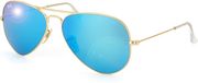 Ray-Ban RB 3025 11217 Aviator Flash zonnebril Goud Blauw Flash 58 mm