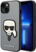Karl Lagerfeld Apple iPhone 14 Plus Hoesje Saffiano Karl Head Zilver