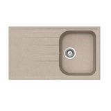 Schock Lithos D100A58N wastafel, Cristalite Plus, haver, 86 x 50 x 20 cm
