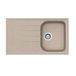 Schock Lithos D100A58N wastafel, Cristalite Plus, haver, 86 x 50 x 20 cm