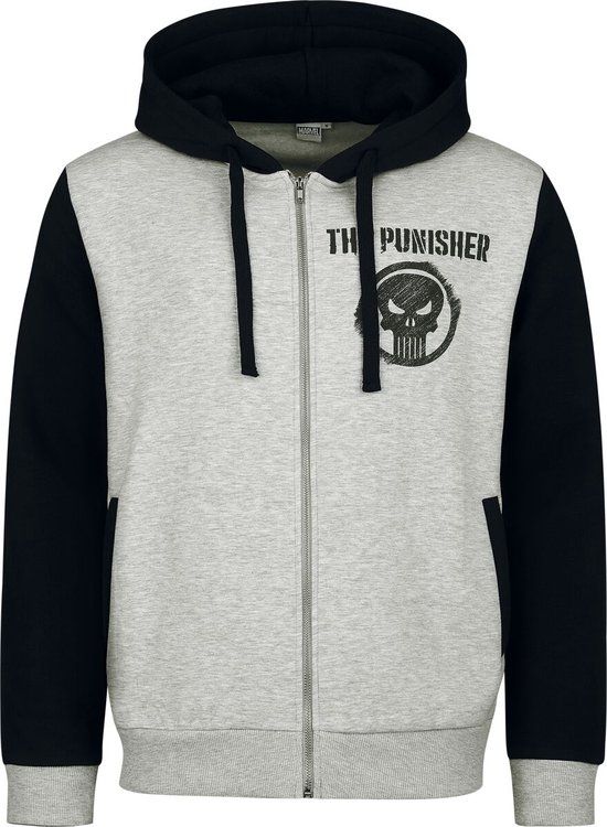 The Punisher Skull Heren Vest met capuchon - grijs/houtskool - L