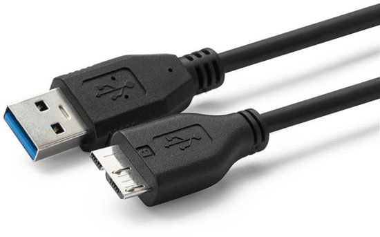 Microconnect USB 3.0 A Male naar USB 3.0 A Male kabel, 0.5 meter, zwart