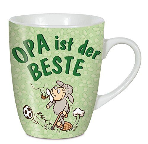 Nici Cup Opa ist der BESTE - koffiemok voor de beste grootvader ter wereld, kleurrijk, 8 x 10 cm vulvolume 310 ml, groen