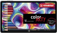STABILO Color ARTY Kleurpotloden, Metalen Etui, 12 Kleuren
