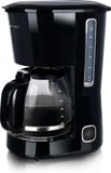 Emerio Koffiezetapparaat met Glazen Kan - 1,5L Filterkoffie - 12 kopjes per keer - Uitneembaar Filter - Non-Drip systeem - 750W - CME-125129.4 Zwart