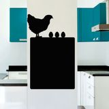 Ambiance Sticker Schoolbordsticker - uitwisbare zelfklevende muurstickers - Kip met haar eieren - 165x105cm