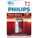 Philips 9V Block Alkaline 6LR61 Blister De 1