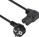 ACT Netsnoer Schuko CEE 7/7 male (haaks) - C15 (haaks rechts) IEC 60320 zwart 1 m AK5349