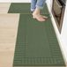 Set de 2 tapis de cuisine antidérapants, résistants aux taches et absorbants