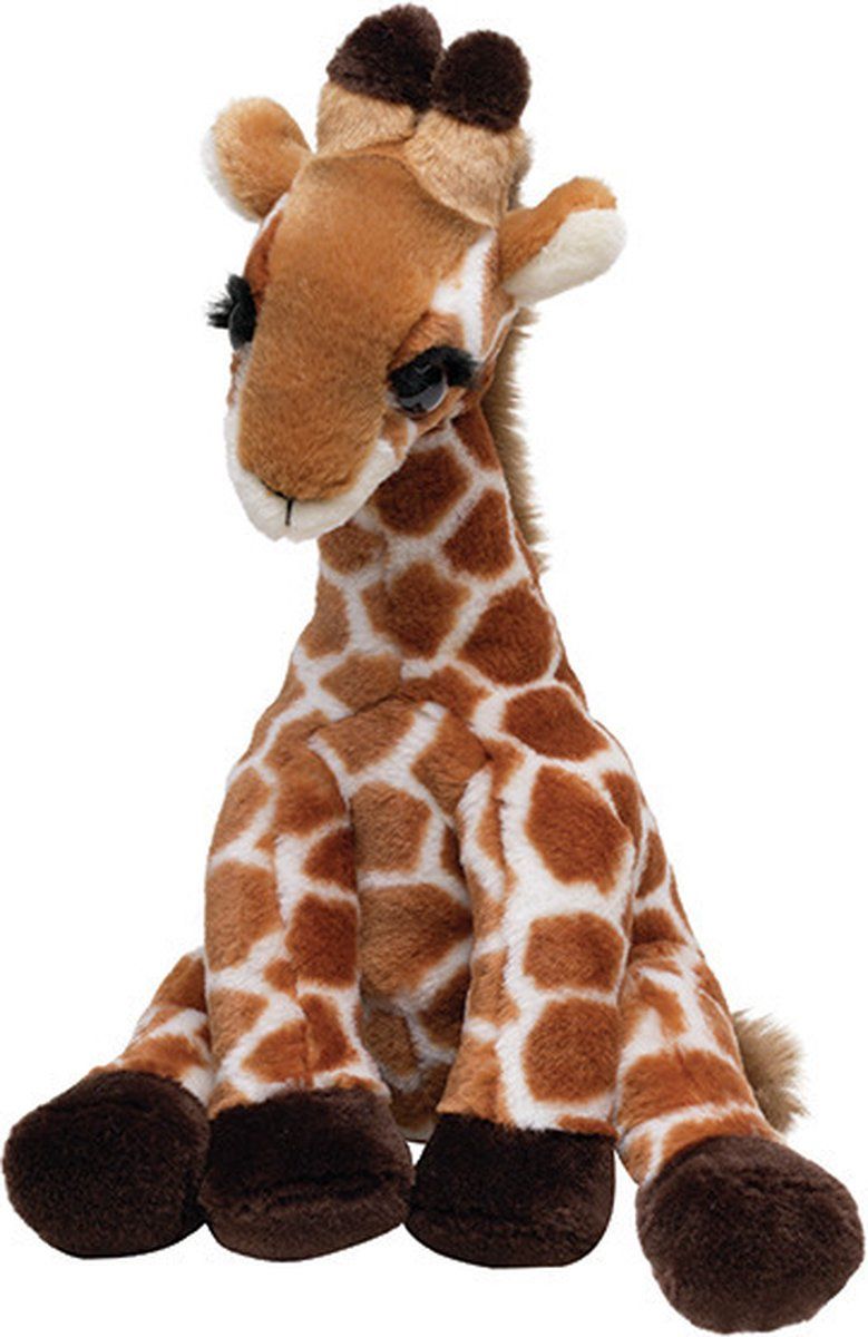 Nature Planet Pluche Afrikaanse Giraffe knuffel van 30 cm