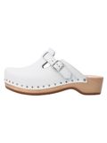 Berkemann Dames en Heren clogs Riemen-Toeffler wit Leer Rubber Unisex