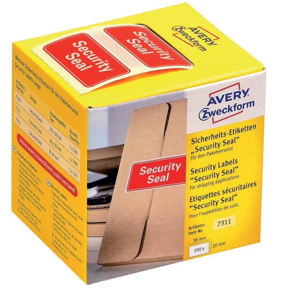 Avery 7311 - Printeretiketten - Rood
