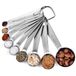 U-Taste Metalen maatlepelset, 18/8 roestvrij staal, tafellepel, theelepel, tbsp tsp ronde lange handgreep, ronde meting voor koken (9 stuks)