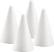 Rayher hobby materialen Rayher Piepschuim kegel - 4 stuks - wit - H12 cm