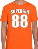 Bellatio Decorations Shoppartners Bv Oranje t-shirt voor heren - Superfan nummer 88 - Nederland supporter - EK/ WK shirt / outfit S