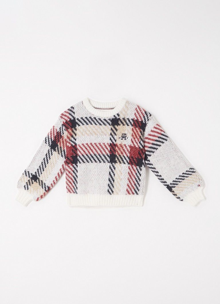 Tommy Hilfiger Fine Knit Sweater with Check Pattern