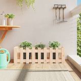 vidaXL Verhoogde Plantenbak met Hekontwerp 100x30x30 cm Grenenhout