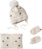 Vertbaudet Set van babymeisjes muts + snood + wanten